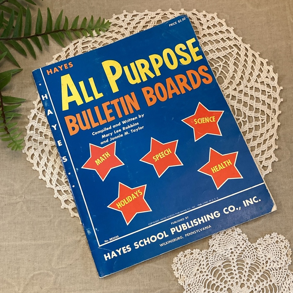 Vintage 1968 Classroom Bulletin Board Design Book With Color Graphics